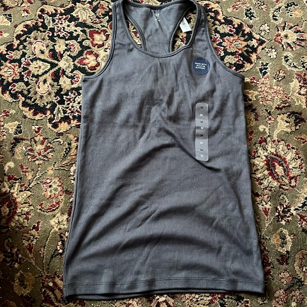 Brand New built in bra Gray tank top Brand Gap size-M